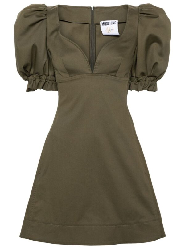 Moschino puff-sleeve cotton minidress