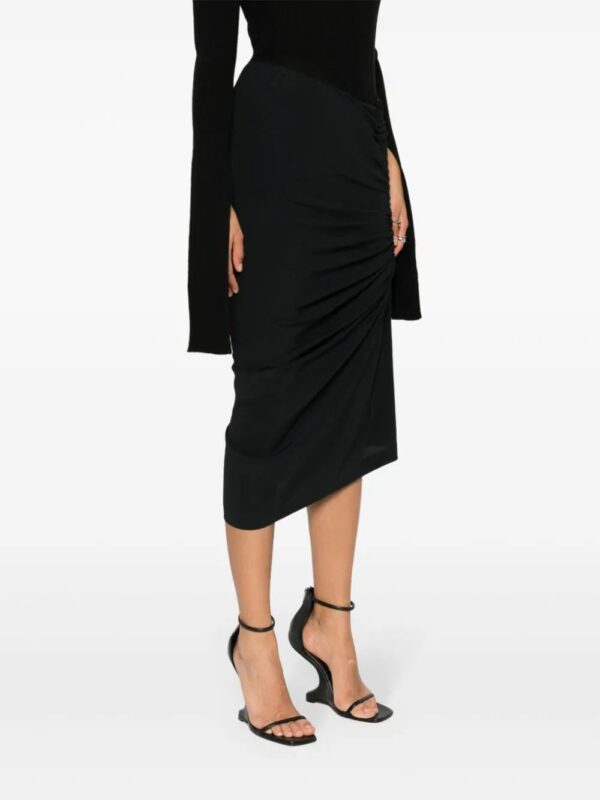 Rick Owens  Shrimp asymmetric crepe skirt - Image 3