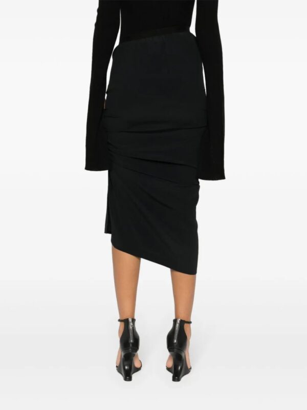 Rick Owens  Shrimp asymmetric crepe skirt - Image 4