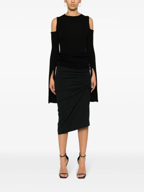 Rick Owens  Shrimp asymmetric crepe skirt - Image 2