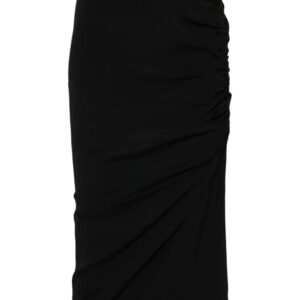 Rick Owens  Shrimp asymmetric crepe skirt