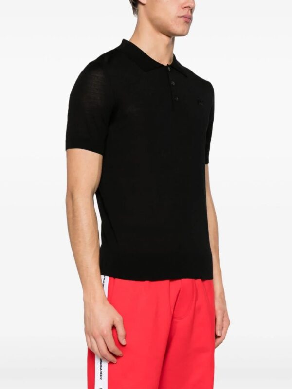 Dsquared2  embroidered-logo ribbed polo shirt - Image 3