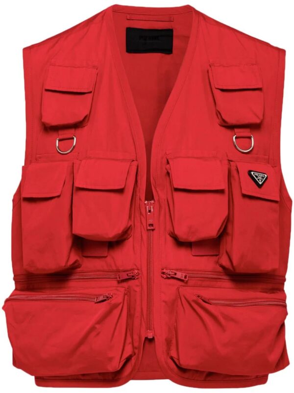 Prada  multi-pocket cotton gilet