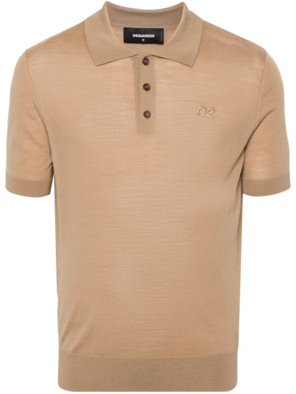 Dsquared2  embroidered-logo ribbed polo shirt