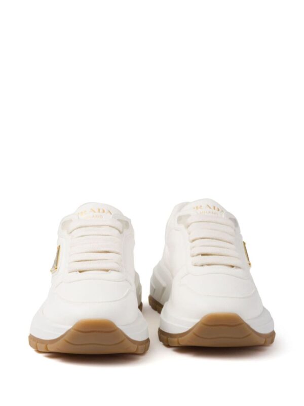 Prada triangle-logo leather sneakers - Image 5