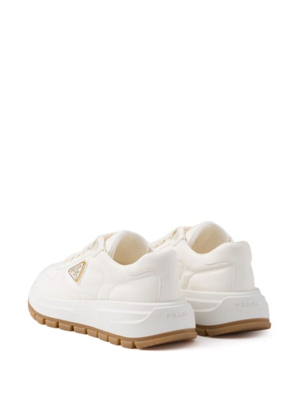 Prada triangle-logo leather sneakers - Image 3
