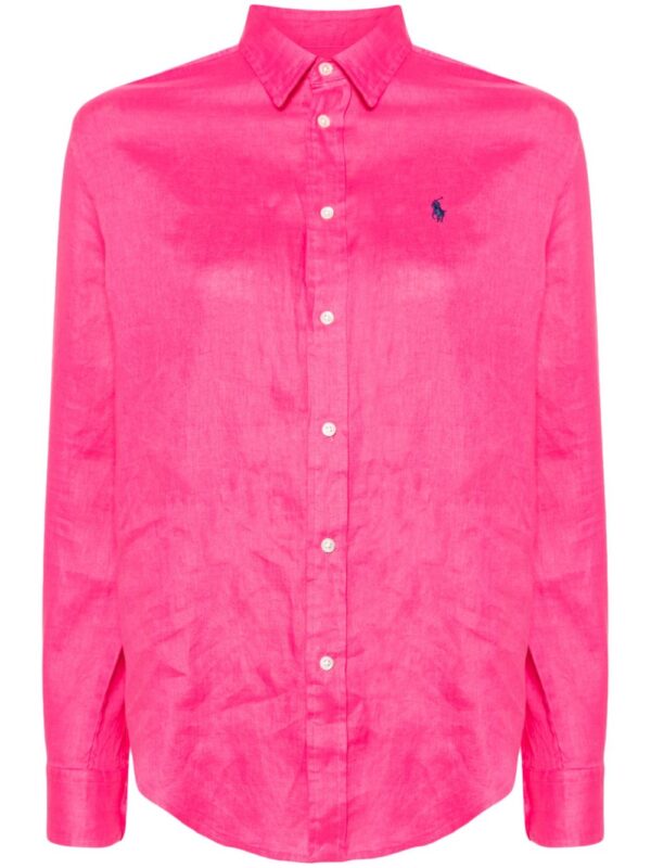 Polo Ralph Lauren  Polo Pony-embroidered linen shirt