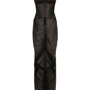 Dolce & Gabbana sheer cotton bustier dress