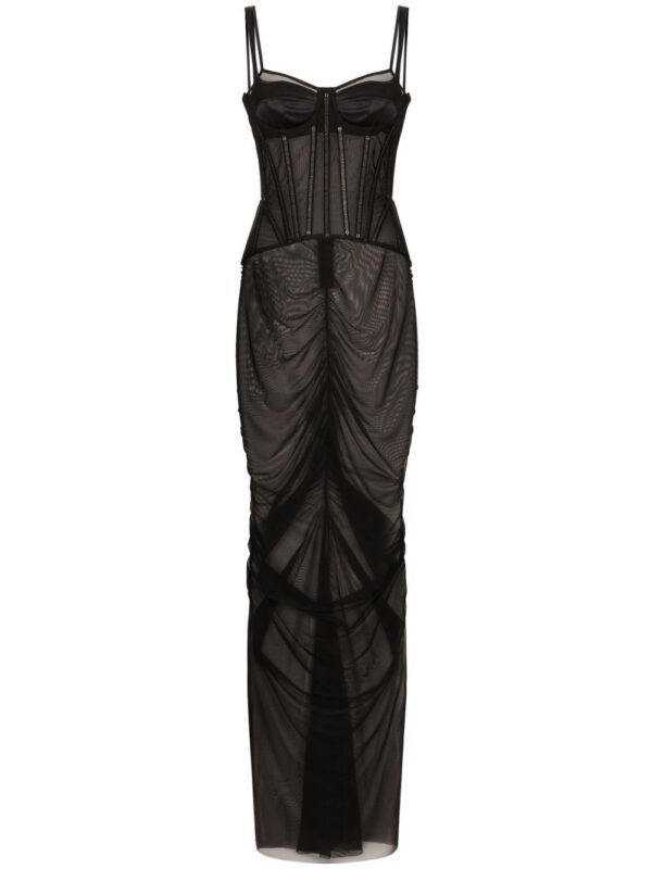 Dolce & Gabbana sheer cotton bustier dress