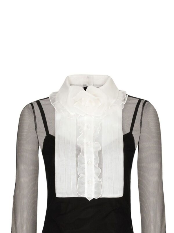 Dolce & Gabbana ruffled bib-collar midi dress - Image 2