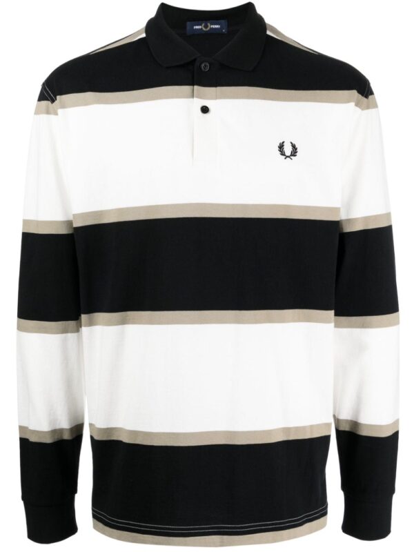 Fred Perry striped cotton polo shirt