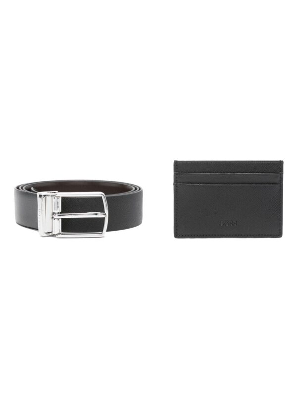 Louis Vuitton leather belt and card holder set