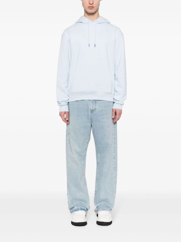 Jacquemus  logo-embroidered cotton hoodie - Image 3