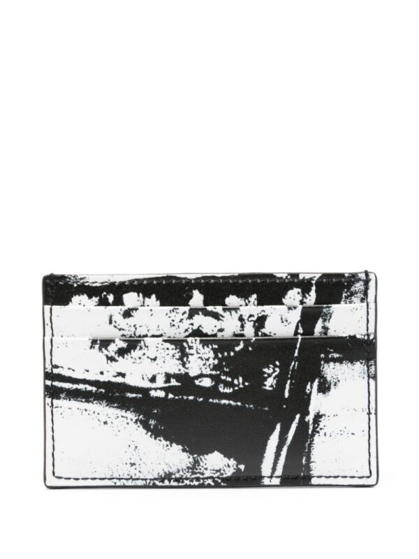 Alexander McQueen Graffiti-print leather cardholder - Image 2