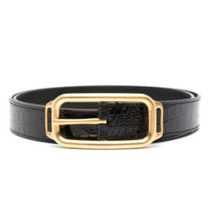 TOM FORD  crocodile-effect leather belt