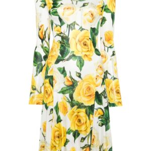 Dolce & Gabbana floral-print flared midi dress
