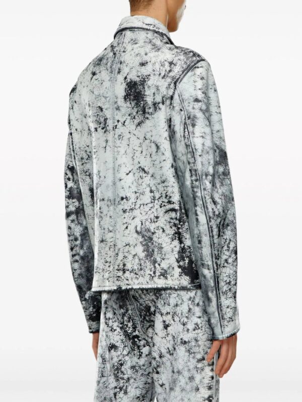 Diesel  L-Pylon-A cracked-finish leather jacket - Image 4