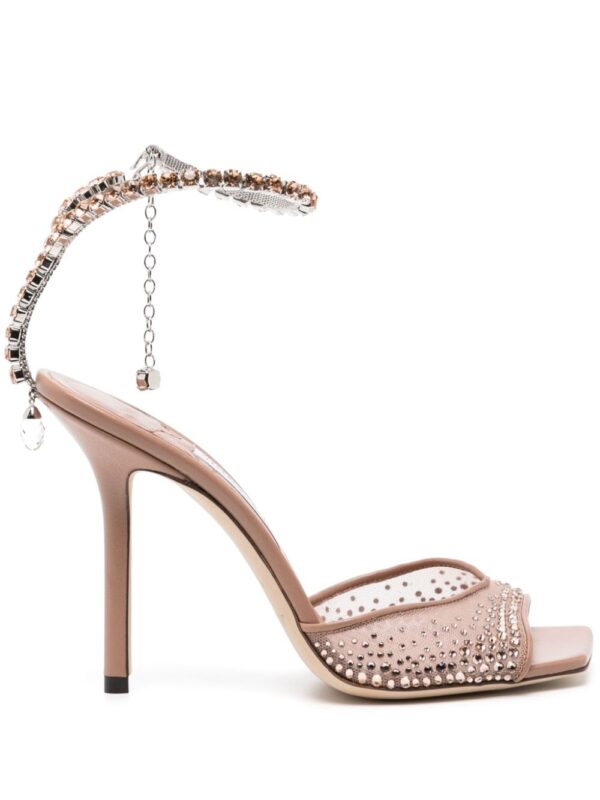 Jimmy Choo  Saeda 100mm crystal-embellished sandals
