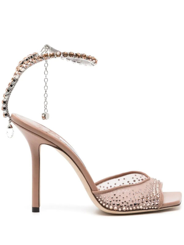 Jimmy Choo  Saeda 100mm crystal-embellished sandals