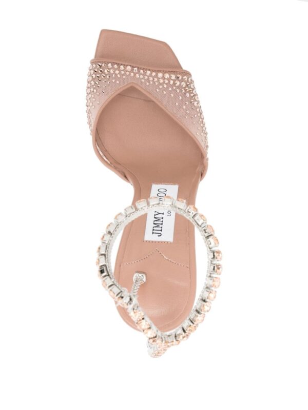 Jimmy Choo  Saeda 100mm crystal-embellished sandals - Image 4