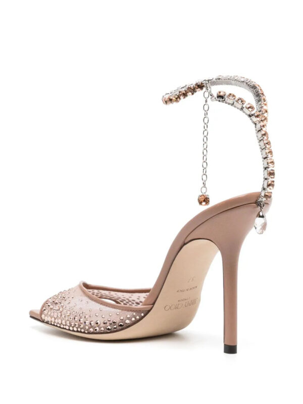 Jimmy Choo  Saeda 100mm crystal-embellished sandals - Image 3
