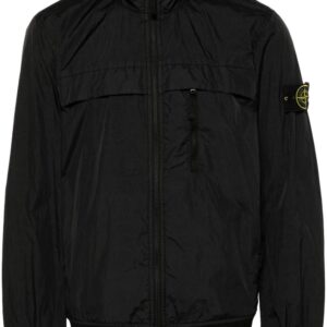 Stone Island  Compass-badge crinkle bomber jacket.