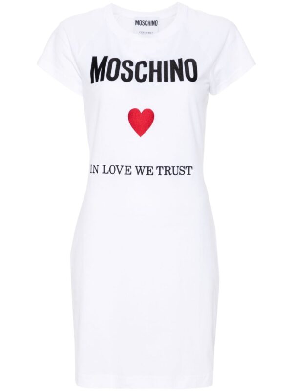 Moschino logo-embroidered T-shirt dress