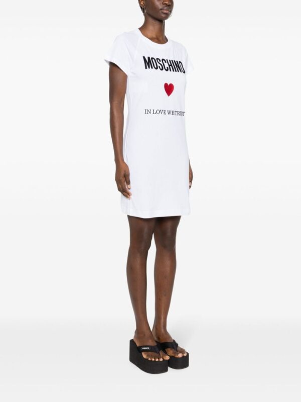 Moschino logo-embroidered T-shirt dress - Image 3