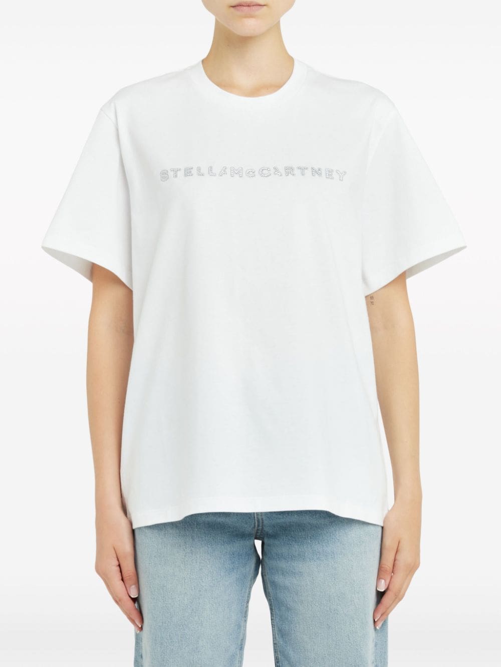 Stella McCartney crystal-embellished logo T-shirt - Image 2