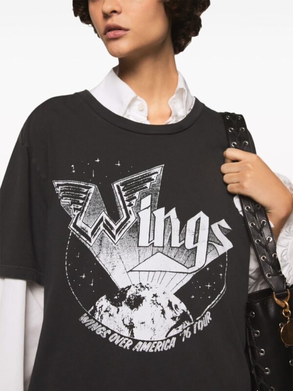 Stella McCartney Wings graphic-print cotton T-shirt - Image 4