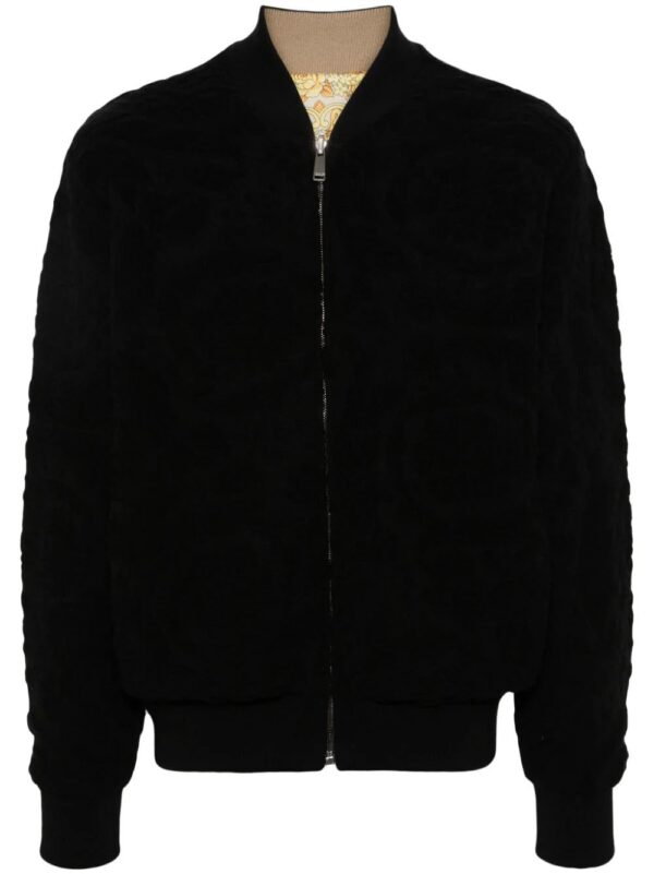 Versace  baroque-pattern reversible bomber jacket