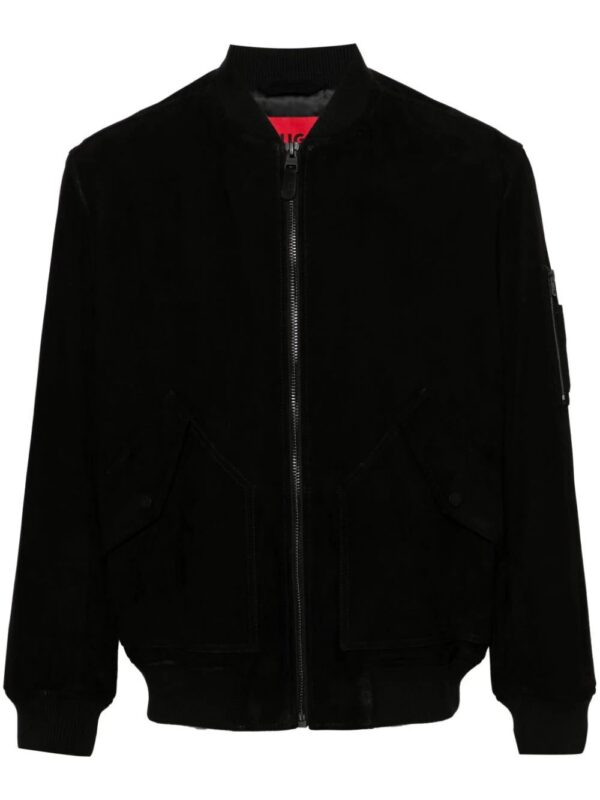 HUGO  zip-up suede bomber jacket