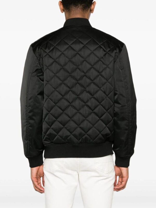 HUGO  logo-patches quilted bomber jacket - Image 4