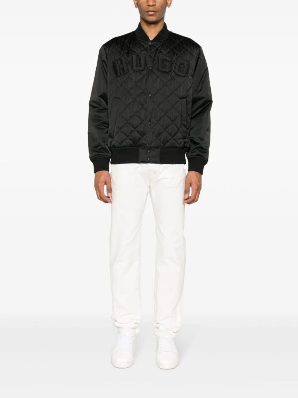 HUGO  logo-patches quilted bomber jacket - Image 2