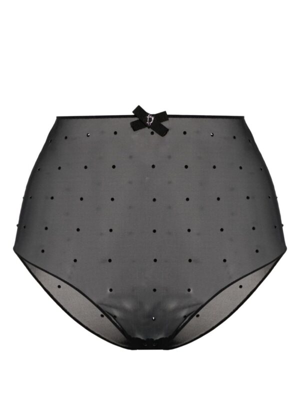 DSQUARED2  rhinestone-embellished mesh brief