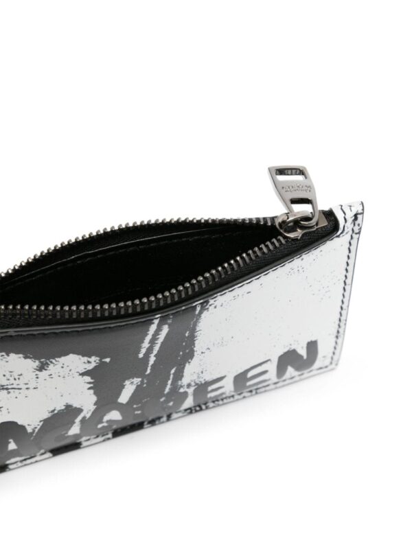 Alexander McQueen logo-print leather cardholder - Image 3