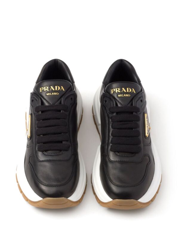 Prada triangle-logo leather sneakers - Image 5
