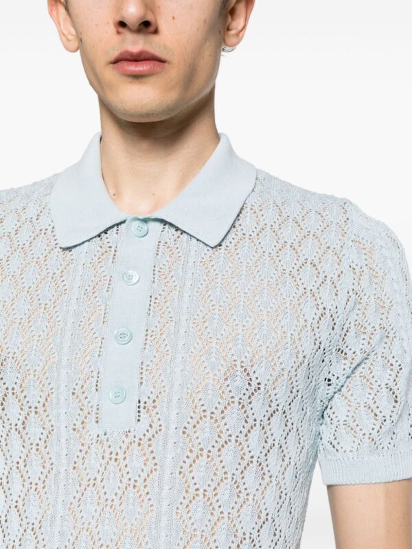 Dsquared2 crochet-knitted polo shirt - Image 5