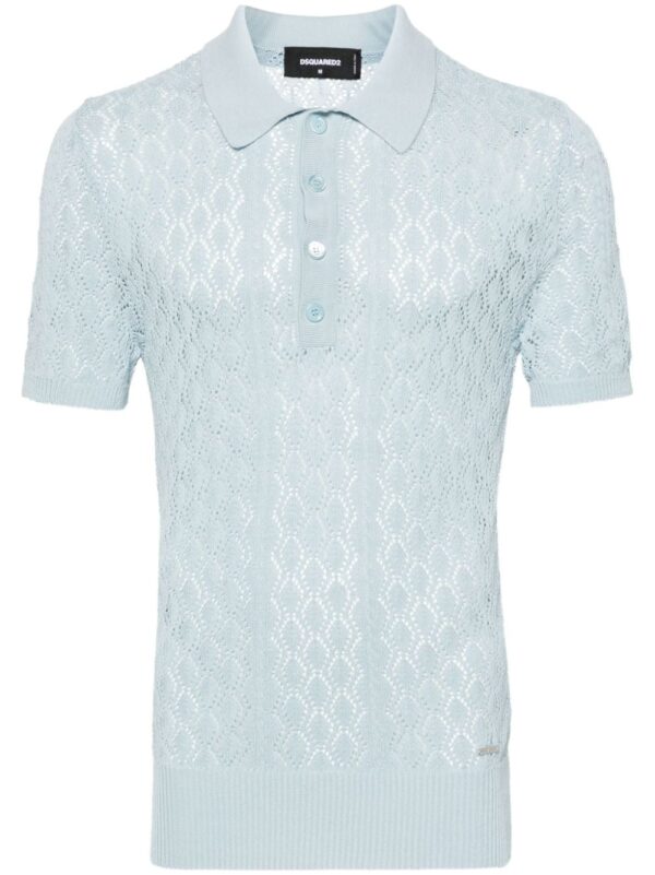 Dsquared2 crochet-knitted polo shirt