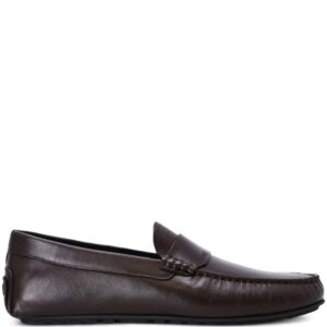 BOSS  Noel logo-debossed leather loafers