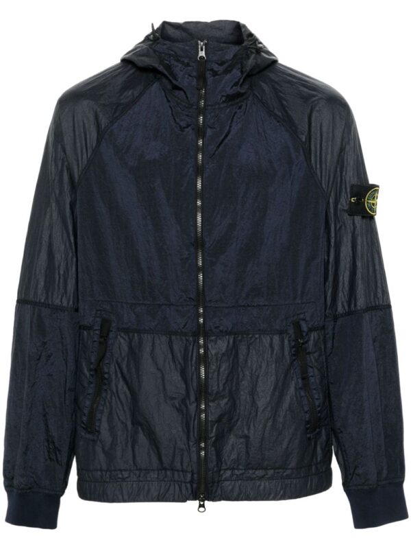 Stone Island  Compass-badge seersucker jacket