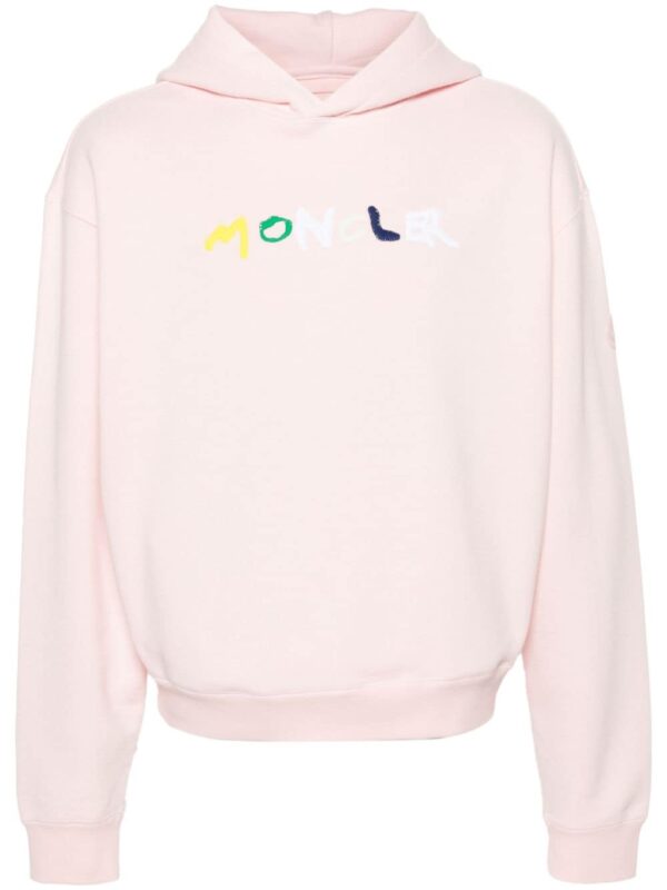 Moncler logo-embroidered cotton hoodie