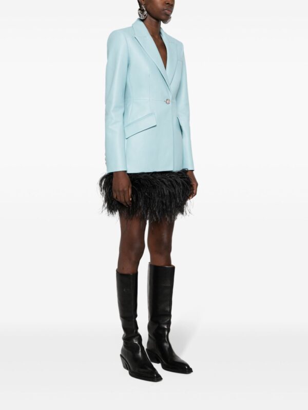 Versace  single-breasted leather blazer - Image 3