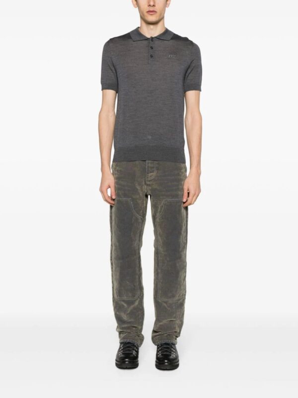 Dsquared2  logo-embroidered fine-knit polo shirt - Image 2
