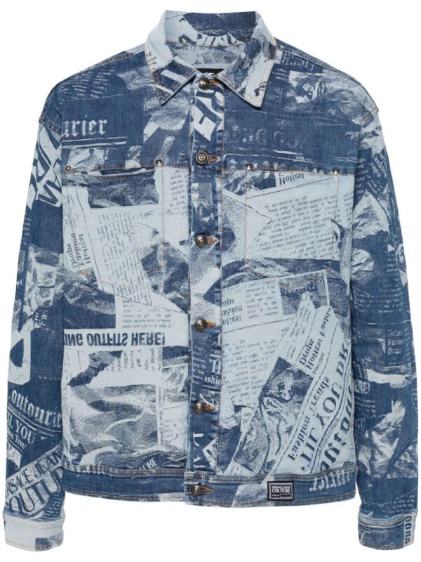 Versace Jeans Couture  magazine-print denim jacket