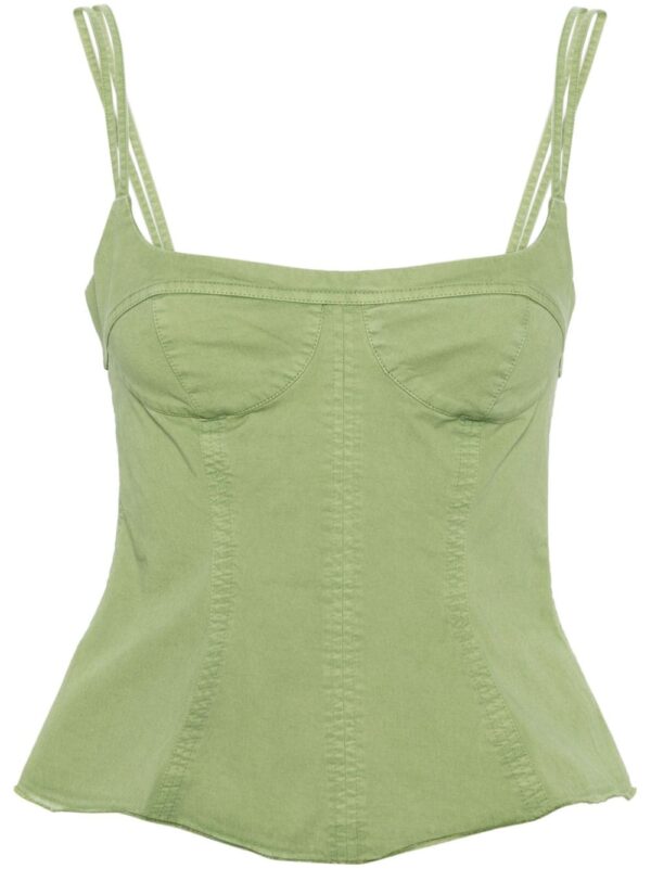 Stella McCartney corset-style cotton peplum top