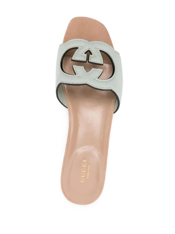 Gucci  Interlocking GG leather sandals - Image 4