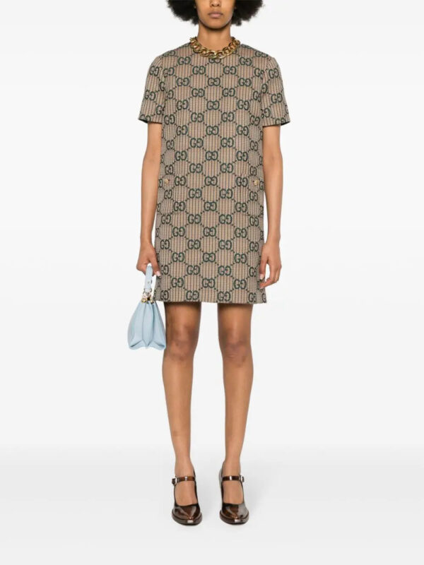 Gucci  GG-jacquard wool dress - Image 2