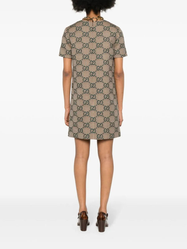 Gucci  GG-jacquard wool dress - Image 4