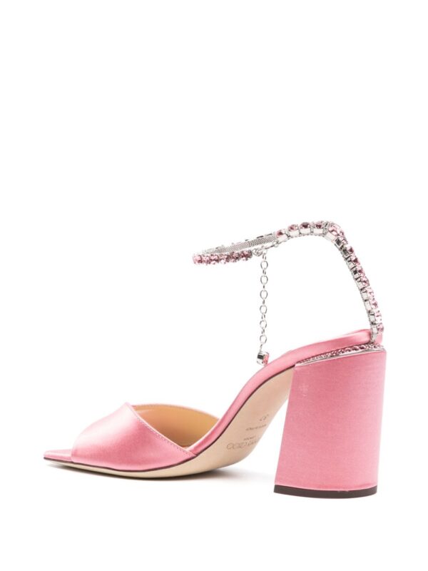 Jimmy Choo  Saeda 85mm crystal-anklet sandals - Image 3